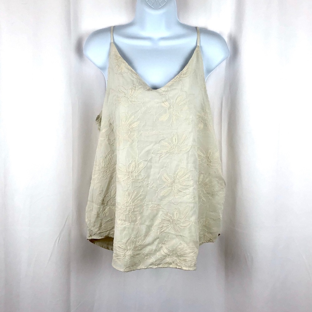 Loft sheer lace overlay spaghetti strap cami M